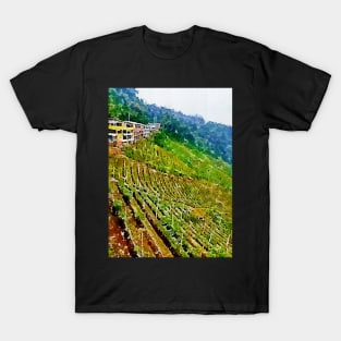 Agriculture Field Landscape watercolor T-Shirt